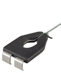 Close-up of Contractor Grade Ultra Thin Chalk Line With 100 Ft Premium Braided Line showing metal clip and braided line