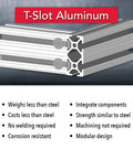 Heavy Duty 1 Inch By 2 Inch T Slotted Aluminum Extrusion 10 Series 6063 T6 Anodized Clear Finish 48 Inch Long DIY Friendly Linear Rail