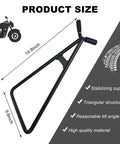 Beefy Heavy Duty Motorcycle Triangle Stand For Dirt Bike Universal Kickstand Rustproof Side Stand For Rear Wheel And Essential Motorcycle Accessories Today with dimensions and features listed