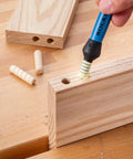 Silicone Glue Brush Kit For Woodworking, Dual Ended Dowel Glue Applicator with precise coverage on wooden dowel joint