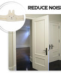 Cute White Fluff Door Stopper With Anti Slam Clip, Noise Reduction, Punch Free Design For Office And School Doors, Kid Safe