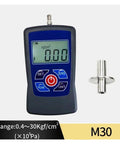 Digital Fruit Penetrometer Hardness Tester To Nail Down Ripeness Levels With Straight Up Pinpoint Readings showing display and probe accessory.