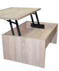 Heavy Duty Folding Lift Top Table Hardware Kit 2 Pair 50kg 100lbs Gas Hydraulic Hinge Mechanism with storage space visible