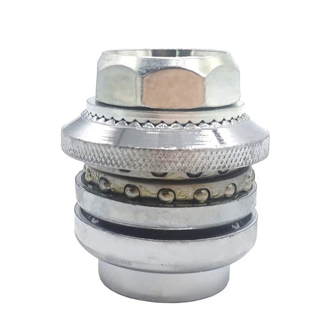 Lightweight 8 Piece Threaded Bicycle Headset Set For Front Fork Cups 1 Inch 24 TPI Fits Most Bikes Silver Durable Iron Construction