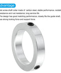 2 Inch Bore Shaft Collar Set Screw Style Clamp Collars Zinc Plated Carbon Steel Silver 2 Pack for CNC Machines, Robotics