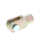 Beefy Three Eighths Inch Fine Thread Steel Clevis End With Pin And Cotter Key For Master Cylinder Or Booster Pushrod To Brake Pedal Arm universal fit