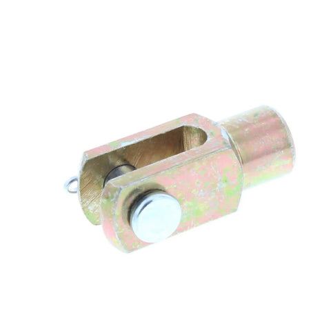 Beefy Three Eighths Inch Fine Thread Steel Clevis End With Pin And Cotter Key For Master Cylinder Or Booster Pushrod To Brake Pedal Arm universal fit