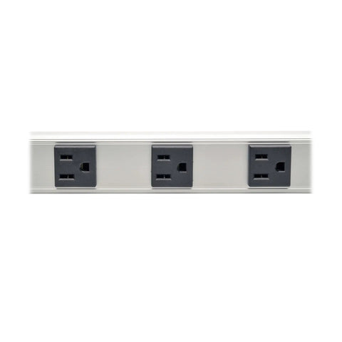12 Outlet Long Power Strip With 6 Foot Cord For Dorm Rooms Workbenches Shops And Garages, Beefy Heavy Duty Metal Housing