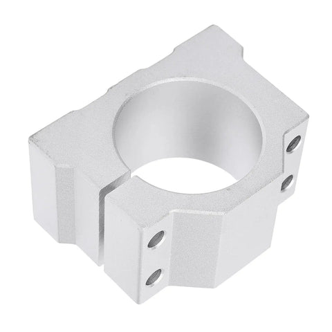 Boss Level Slick Aluminum Alloy Spindle Clamp Motor Bracket With 45mm Opening, showing solid build and precision design for CNC routers.