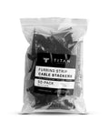 50 Pack TITAN Furring Strip Cable Stackers Organize Low Voltage Wires Ethernet Coax Speaker Cables in transparent bag.