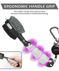 Two Pack Golf Club Brush With Magnetic Keychain And Oversized Cleaning Head featuring ergonomic handle grip