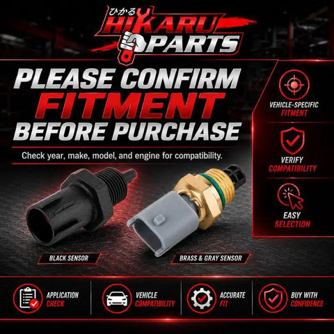 Precision Direct Fit Coolant Temperature Sensor For Saturn Astra Engine Cooling System Replacement Part shown with black and brass sensors.
