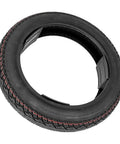 Sweet 14x2.50 Tubeless Tire For Your Electric Bike Or Scooter Slays Flats With Tough Rubber Build And Ultra-Smooth Rides You Gonna Love. Black 14x2.50 tubeless rubber tire for electric bike or scooter, angled view