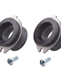 2 Pack Flexible Garbage Disposal Coupler Replacement Parts For Anti Vibration Discharge Super Easy Install Tailpipe Mount Flexible Discharge Connector Replaces 74085 Compatible With Most Insinkerator Units showing both couplers with screws