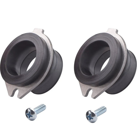 2 Pack Flexible Garbage Disposal Coupler Replacement Parts For Anti Vibration Discharge Super Easy Install Tailpipe Mount Flexible Discharge Connector Replaces 74085 Compatible With Most Insinkerator Units showing both couplers with screws