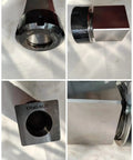ER40 Quad Chuck System With Four-Sided Square Block For Rock-Solid Stability, Requires ER40 Collet Chuck Fitment For Secure Tool Holding And Precision Machining, Heavy-Duty Four-Corner Body Design