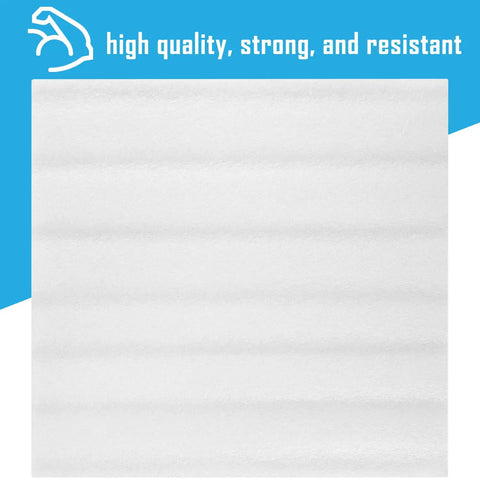 100 Pack 12x12 Foam Sheets One Sixteenth Inch Thick Cushioned Padding For Packing Moving And Shipping Protective Foam Wrap For Fragile Items Great For Storage And Transit Of Dishes Electronics And Glassware