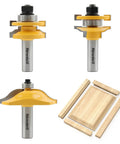 Pro Grade 3 Piece Raised Panel Cabinet Door Router Bit Set With One Half Inch Shank Ogee Rail And Stile Tongue And Groove Bits