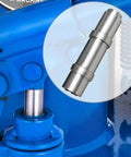 Tough As Nails Hydraulic Toe Jack Lift With 30 Ton Top And 15 Ton Bottom Heft showing steel cylinder detail for heavy load lifting.