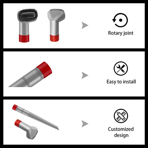 3 Pack Upholstery Tool Set With Crevice Tool And Dust Brush For Shark Rotator Lift Away Vacuums NV500 NV501 NV502 NV560 features