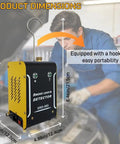Street Cred Garage Tested Automotive Smoke Tester Machine Plug N Play Diagnostic Kit Includes Pre Made Fluid For Hunting Down Evap Intake Egr Air Leaks Fast dimensions and portability features