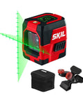 Self Leveling Green Cross Line Laser With Projected Measuring Marks For Quick Precise Layouts Up To 65 Feet A Handy DIY And Pro Tool Red Black LL932401 with accessories and carrying case