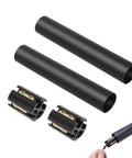 Heavy Duty Underground Wire Splice Kit With 2 Pieces Heat Shrink Tubing And Connectors For Secure Water Resistant Electrical Joints Made To Last Forever, black tubing and connectors