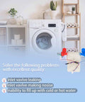 Washer Water Inlet Valve Replacement Exact Fit For W11101906 W11210463 W11038696 displayed in laundry room scene.
