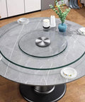 Heavy Duty Turntable Lazy Susan Tempered Glass Serving Tray 20 To 39 Inch Diameters on round table with bowls