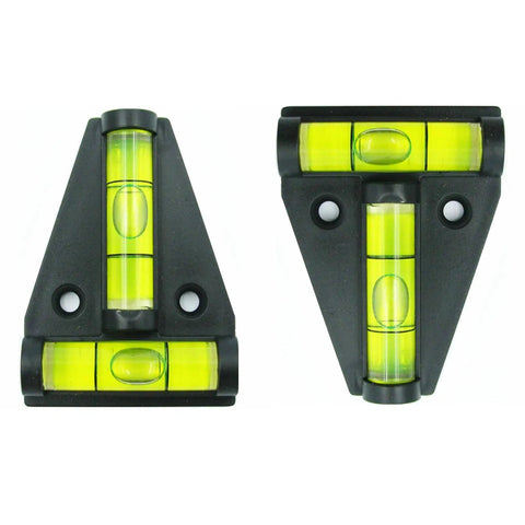 Tough As Nails RV T Level Bubble Level Set, Shatterproof And Waterproof Precision Gauges For Tripod Mounts, Machinery Alignment, Furniture Setup, And Camera Gear Dual Pack