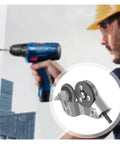 Heavy Duty Electric Drill Shear Plate Cutter Metal Sheet Nibbler Tool with quick change attachment for metal cutting.