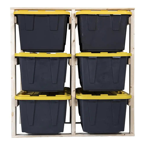 Rock Solid Garage Storage Rack And Tote Bin Organizer Holds Up To 27 Gallon Bins Heavy Duty Shed Shelf Rack Multi Piece Organization System No Sweat Assembly Top Notch Pick For Any Workshop
