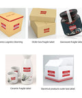 Fragile Stickers 2x3 Inches For Shipping And Moving With Permanent Adhesive 500 Labels On One Roll on various package types
