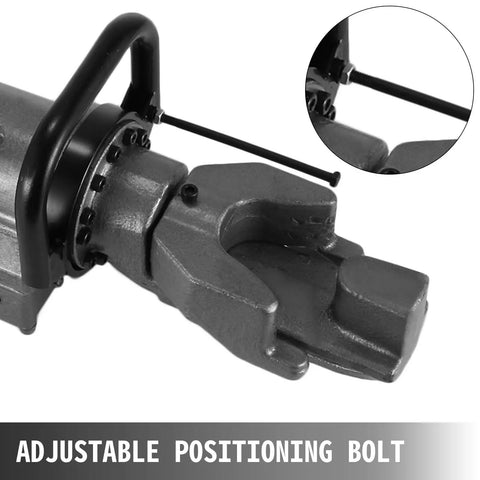 Adjustable positioning bolt on Portable Handheld Electric Rebar Bender With Pure Copper Motor for Builders and Contractors.