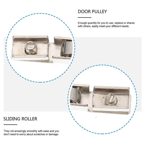 Close-up of 10 Pack Stainless Steel Sliding Door Wheels And Pulleys For Cabinets And Glass Doors Slick Multi Purpose Furniture Roller Kit