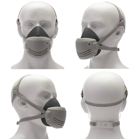 Respirator Mask With 13-Piece Filter Kit For Dust Gases Fumes Asbestos Organic Vapors And Chemicals, Ideal For Painting Sanding Welding