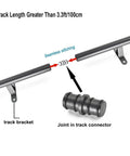 Rustic Black Sliding Library Ladder Hardware Kit With Track System And Brake Wheels No Ladder Included, track and connectors