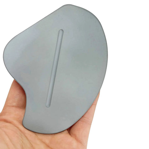 Top view of metal hinge replacement for MX Ergo wireless trackball repair part.