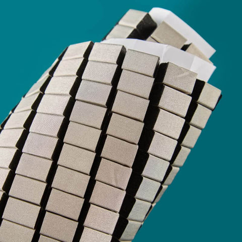 Stack of Conductive Foam Strip for EMI Shielding and Static Control, 10x10x5 Mm, Tough Anti Oxidation, Shockproof Foam Backing