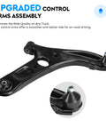 Front Lower Arm With Ball Joint Kit For Hyundai Elantra 2011 to 2016 Veloster 2012 to 2017 Elantra Coupe 2013 to 2014 Elantra GT 2013 to 2017 Driver And Passenger Side 2 Piece Suspension Kit, black steel control arm