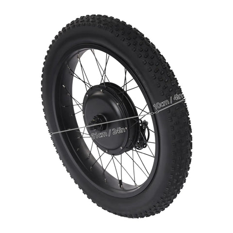24 Inch Front Wheel Ebike Conversion Kit With 48V 1500W Hub Motor Controller LCD Display Pedal Assist Sensor And Included Bag