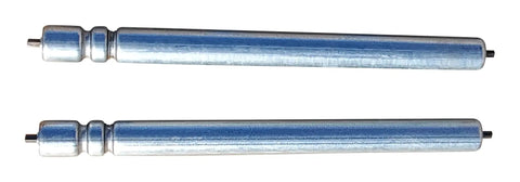 Heavy Duty Grooved Conveyor Rollers 2 Pack 1.9 Inch By 24 Inch Between Frame Galvanized Steel with spring-retained shafts.