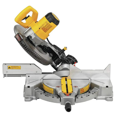 Top Tier 12 Inch Corded Compound Miter Saw Featuring Slick Slide Fence Knockout Accuracy Heavy Duty Build And Game Changing Precision For Serious Woodworkers Renewed Single Bevel Design with sliding feature.