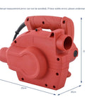 Heavy Duty 1600W Blower And Suction Vacuum Combo For Industrial Dust Collecting Wall Grinder Cleanup No Sweat Dual Purpose Cleaning Tool, red handheld unit.