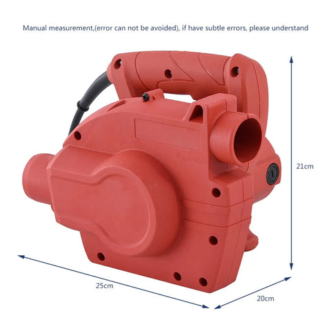 Heavy Duty 1600W Blower And Suction Vacuum Combo For Industrial Dust Collecting Wall Grinder Cleanup No Sweat Dual Purpose Cleaning Tool, red handheld unit.