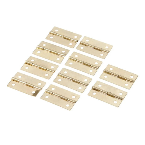 Gold 35x22mm Cabinet Hinge Set For Small Doors And Drawers 4 Hole Jewelry Box Decorative Hardware Zinc Alloy Build For Lightweight