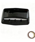 High Performance 3D Aerodynamic Hood Vent Cover For Tesla Cybertruck Sports glossy black vent cover with sharp grooves and adhesive.