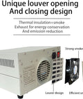 Back view of Smart Auto SMD Reflow Oven With Infrared IC Heater 110V 800W showing louver and smoke exhaust design
