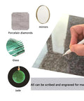 Top Shelf Heavy Duty Tungsten Carbide Scriber Tool With Ridiculously Strong Magnet Plus Twenty Ready Swap Marking Tips For Dead Easy Engraving On Tough Metal Glass Wood Ceramic Surfaces on glass and jade surfaces.