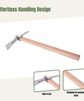 Stainless Steel Garden Pickaxe Handheld Mattock, Sturdy And Tough As Nails Multi Purpose Tool on white background